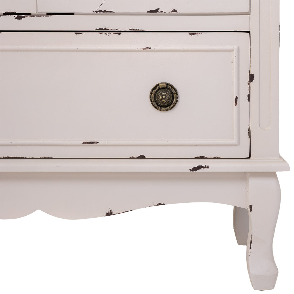 VITRINA AMANDA BLANCO ENVEJECIDO 1 CAJÓN + 2 PUERTAS image 4