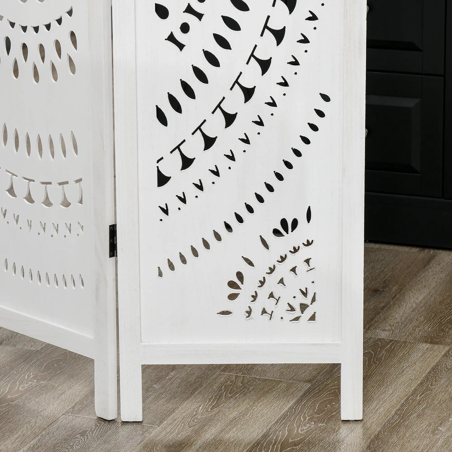 🚪 BIOMBO PLEGABLE DE MADERA 3 PANELES 120 × 170 CM – DISEÑO TALLADO, PRIVACIDAD Y ELEGANCIA