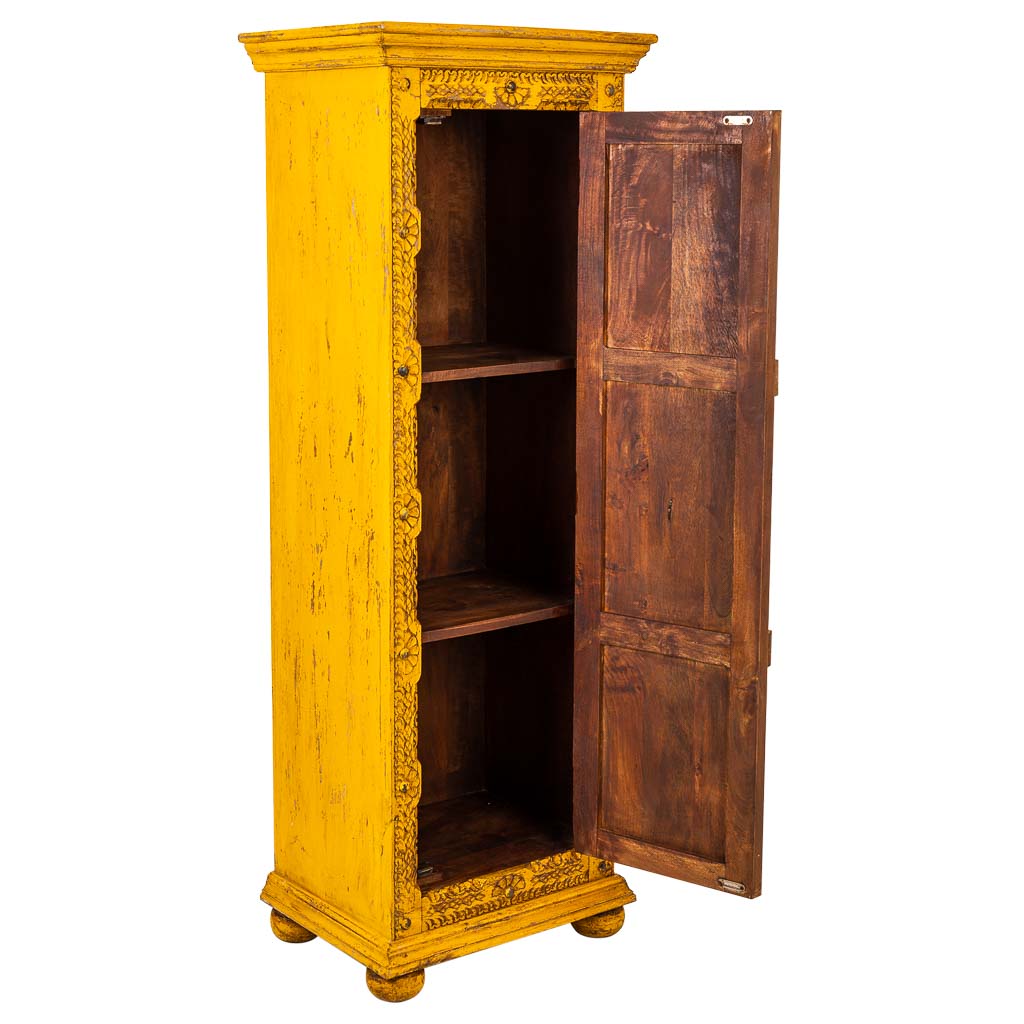ARMARIO DALIAN YELLOW COMPACT ARTESANAL DE MADERA MACIZA image 1
