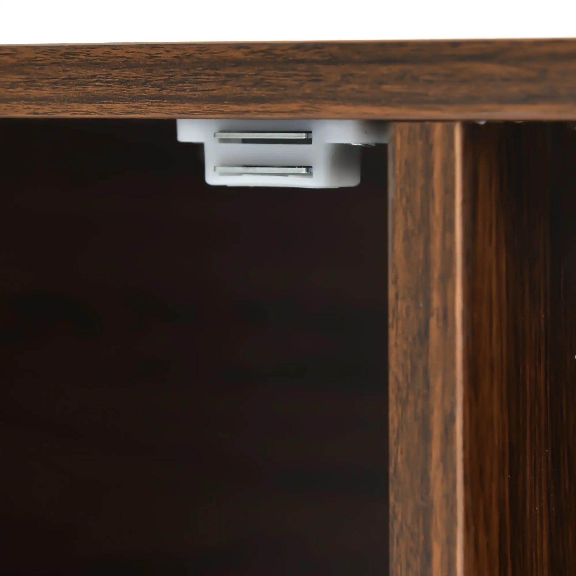 Mueble TV Móvil Natural con Puertas de Madera Maciza y Patas de Hierro image 4