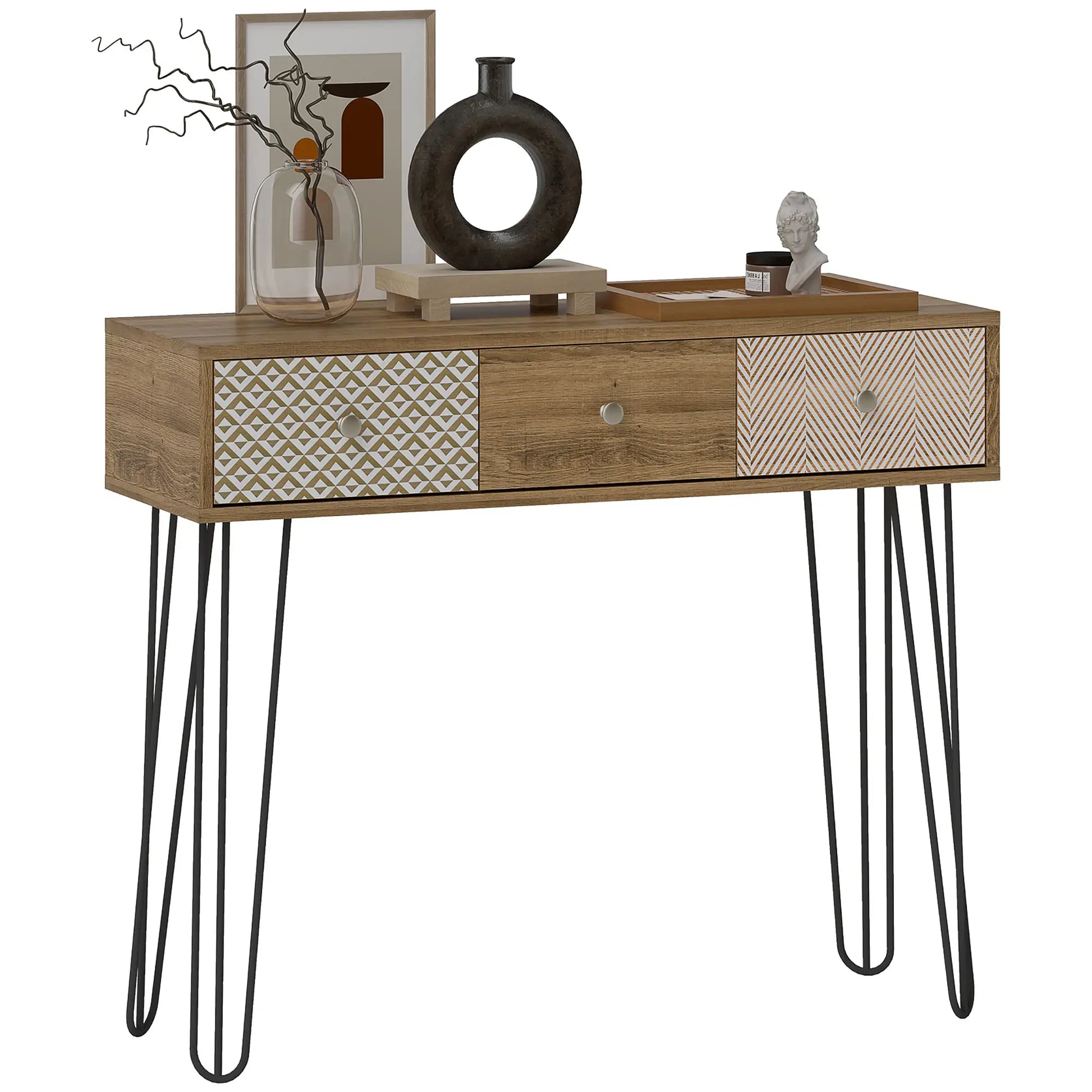 MESA CONSOLA BOHEMIA “NATURAL HARP 3 DRAWERS” image 4