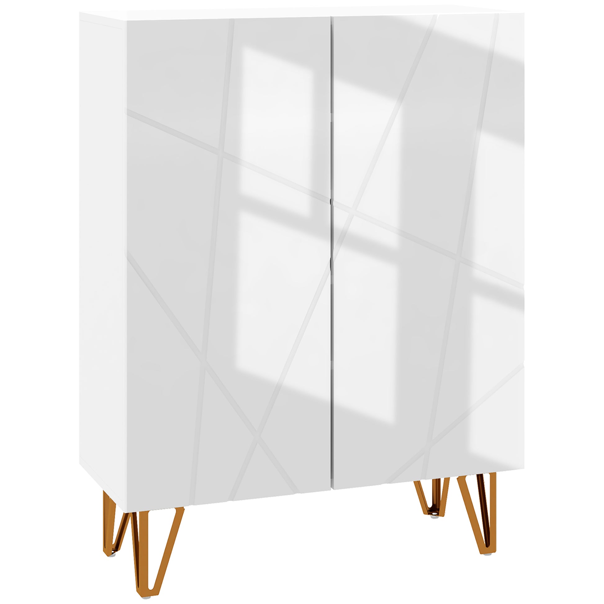 ARMARIO ZAPATERO BLANCO CON ESTANTES AJUSTABLES Y CIERRE SUAVE image 7