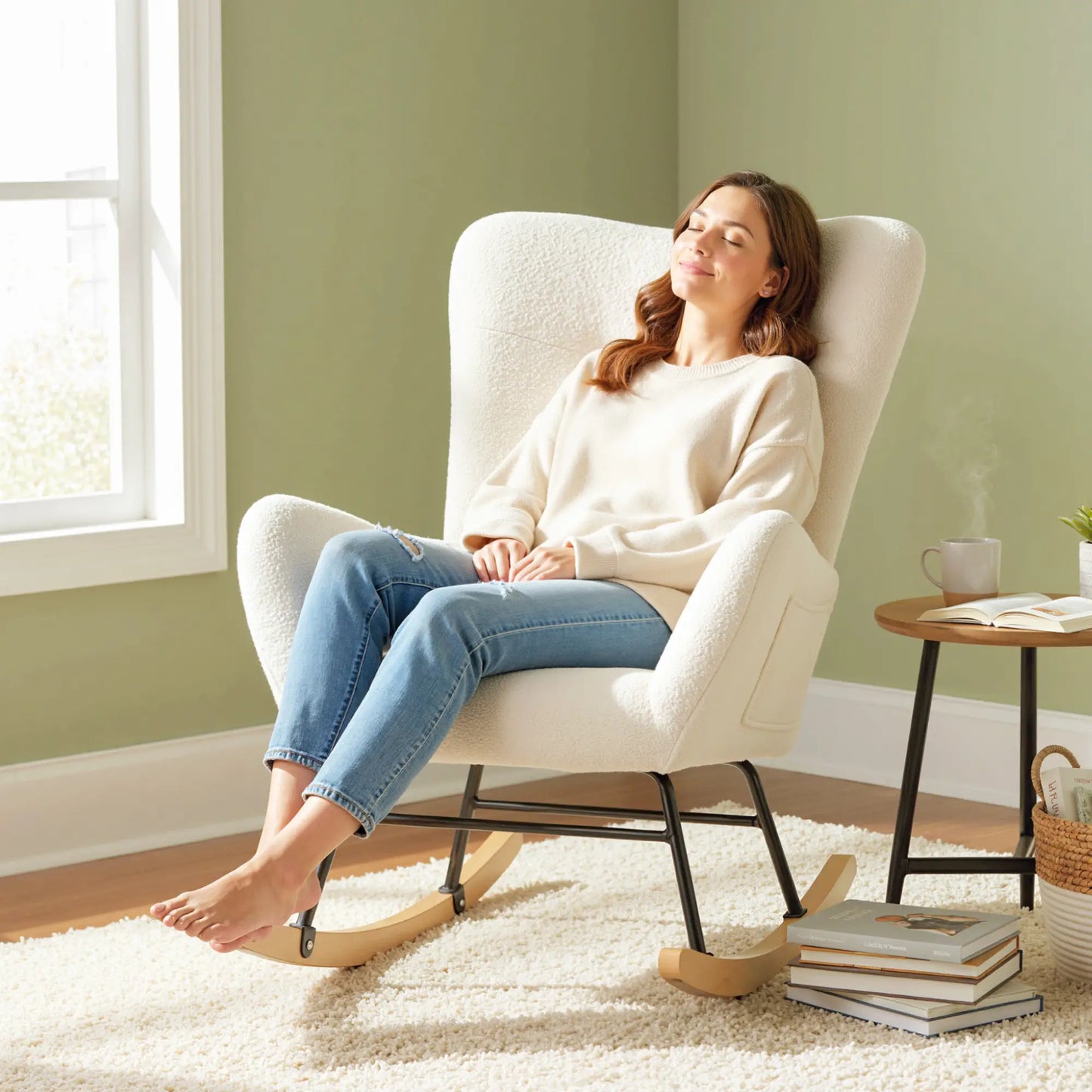 MECEDORA MODELO NORDIC TEDDY – BUTACA MECEDORA TAPIZADA image 11