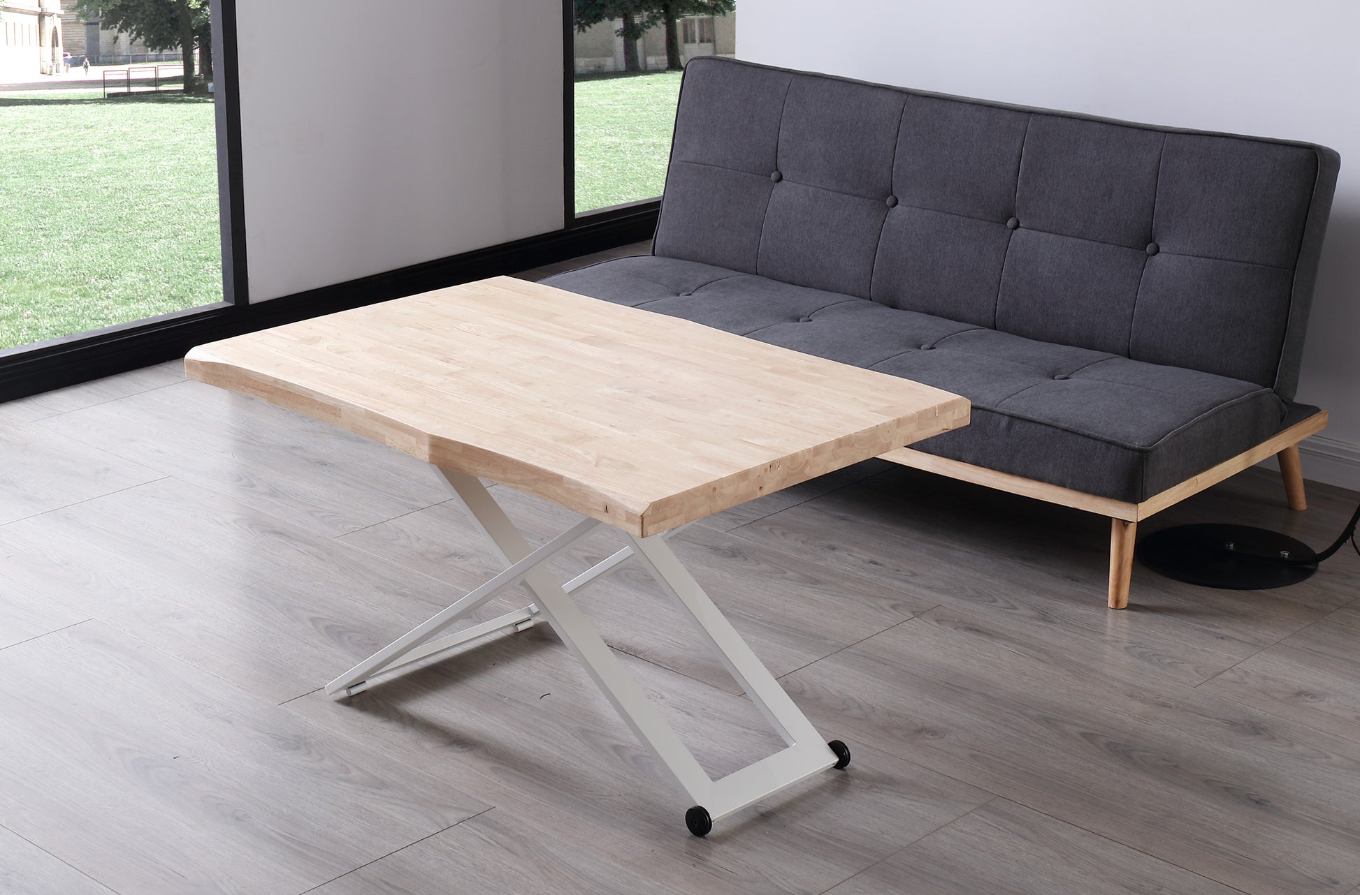 MESA CENTRO ELEVABLE ZOE TAPA CON FORMA. image 7