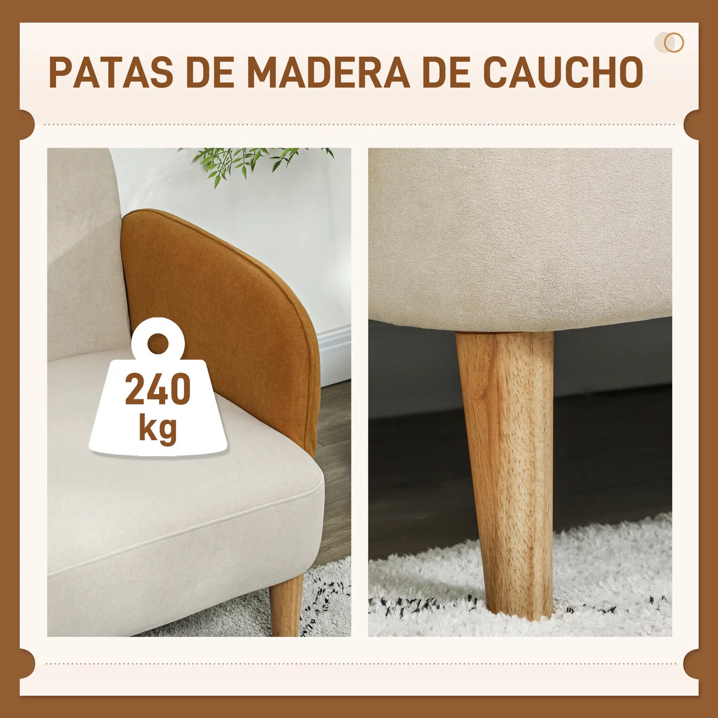 SOFÁ 2 PLAZAS MODELO SIENA BICOLOR image 6