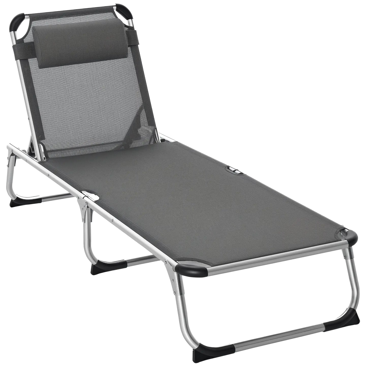 TUMBONA DE JARDÍN PLEGABLE RECLINABLE ALU RELAX PRO GRIS image 8