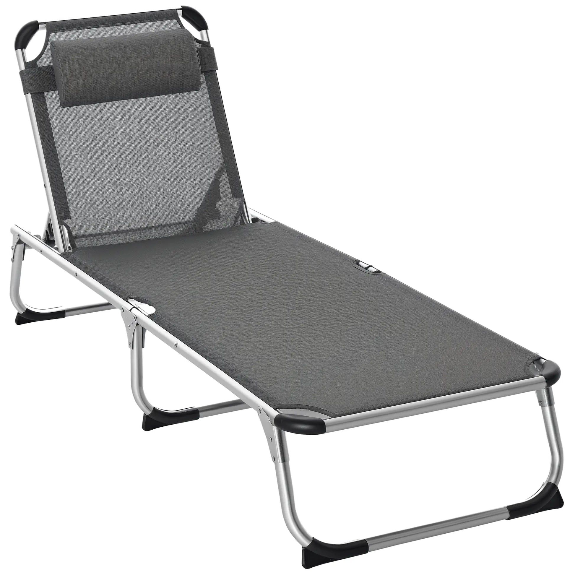 TUMBONA DE JARDÍN PLEGABLE RECLINABLE ALU RELAX PRO GRIS image 8