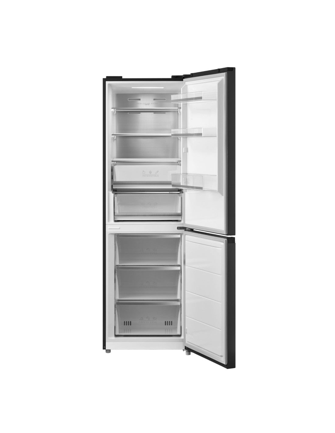 ❄️ Frigorífico Combi Johnson JRC185EN2GN 186 cm Cristal Negro – 338L No Frost