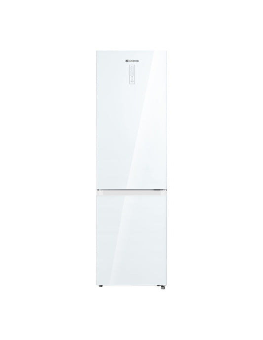❄️ Frigorífico Combi Johnson JRC201EN2GW 202 cm Cristal Blanco – 378L No Frost Inverter