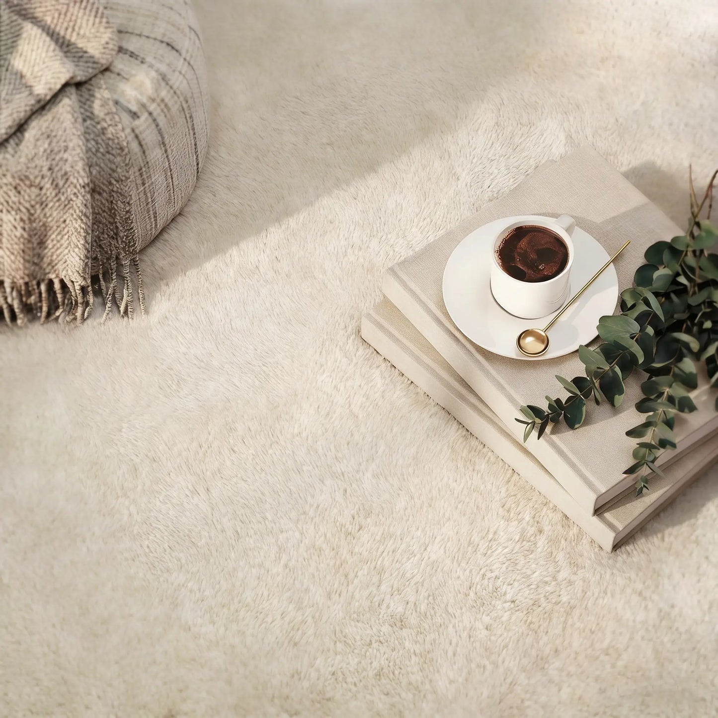 🏡 ALFOMBRA DE SALÓN 160 × 120 CM LAVABLE – PELO LARGO, SUAVIDAD Y ESTILO MODERNO