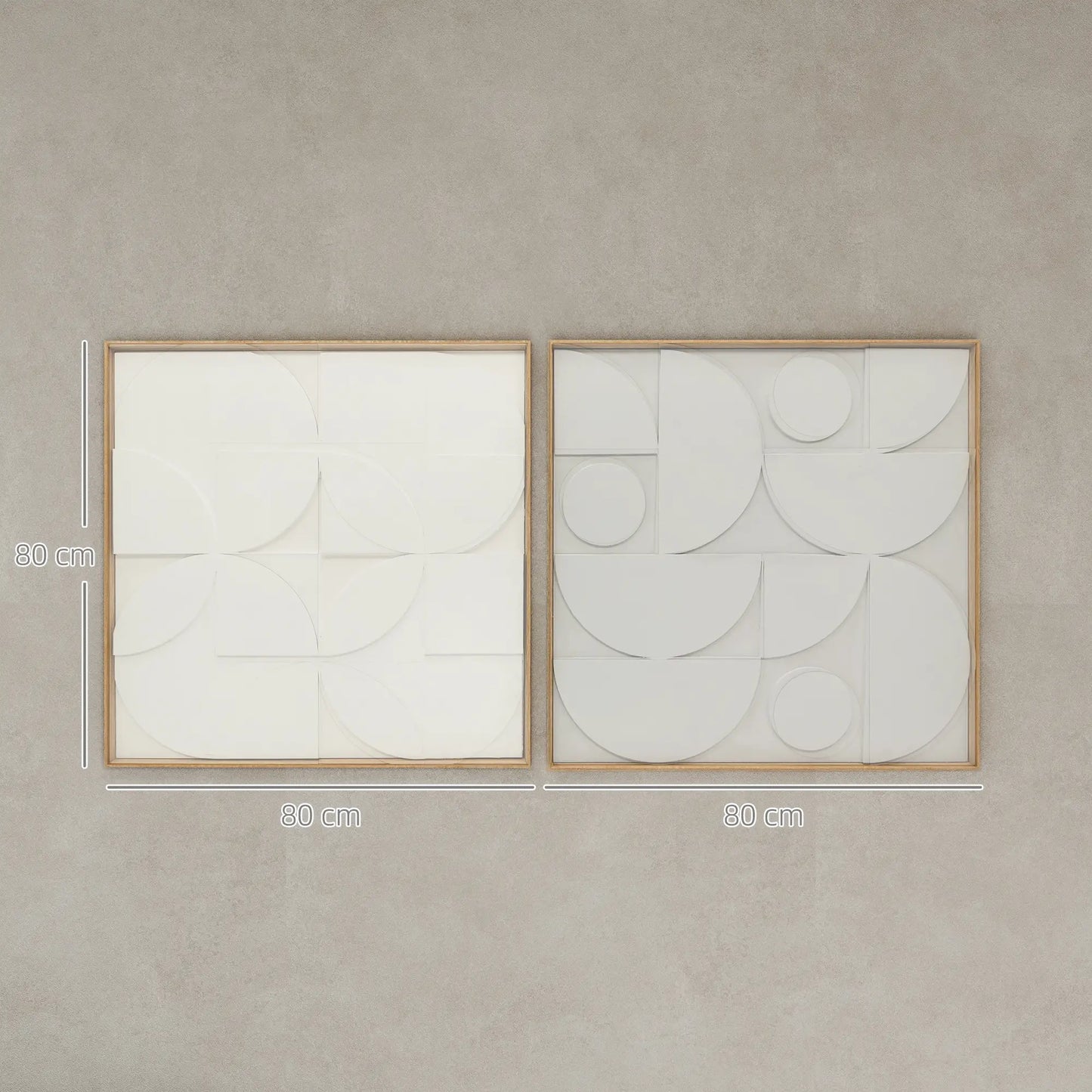 🖼️ CUADROS DECORATIVOS 3D DE PARED – SET DE 2 CUADROS MODERNOS 80 × 80 CM PARA SALÓN, DORMITORIO Y RECIBIDOR