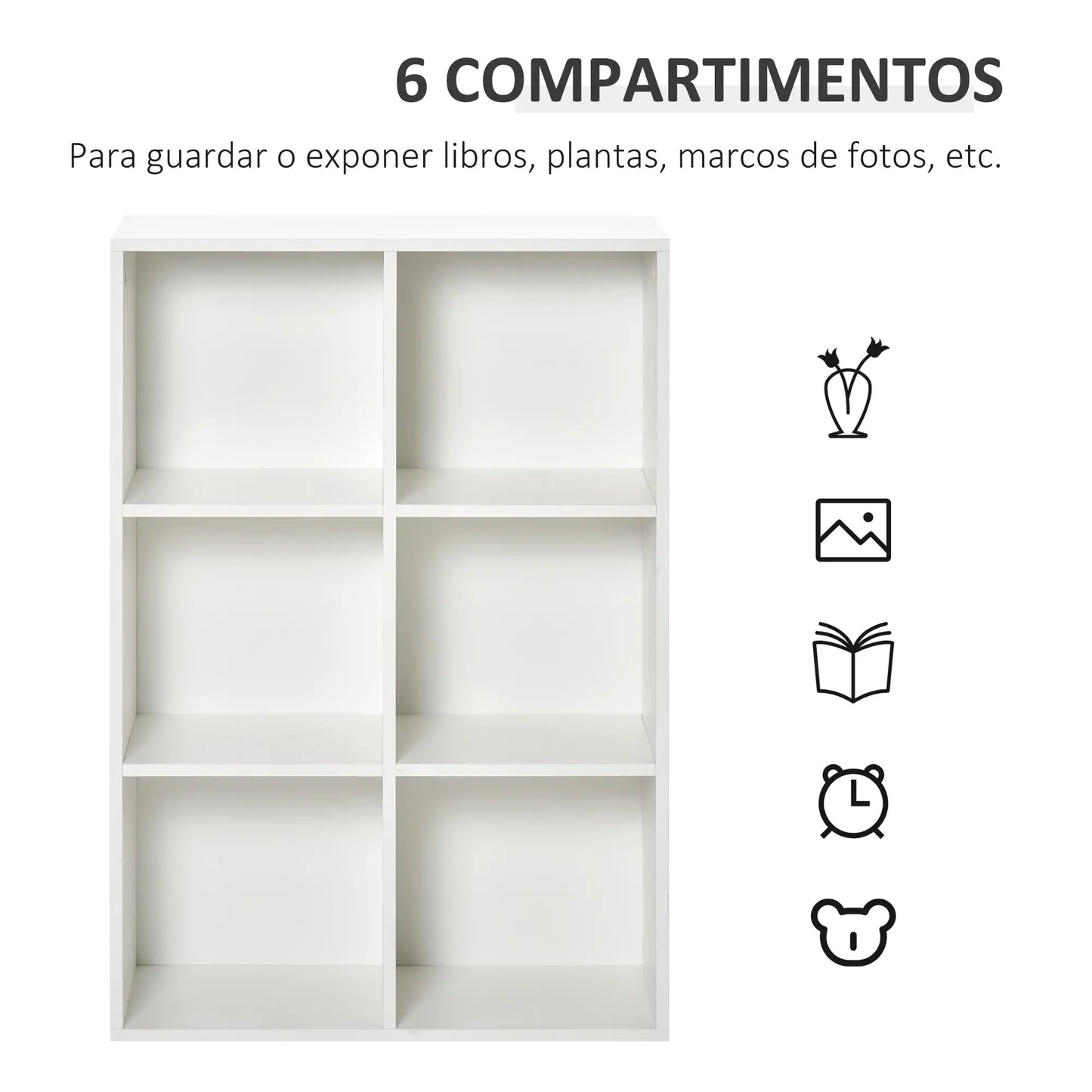 📚 Librería Cubos ORGANIC CUBE – 6 Compartimentos 97 cm
