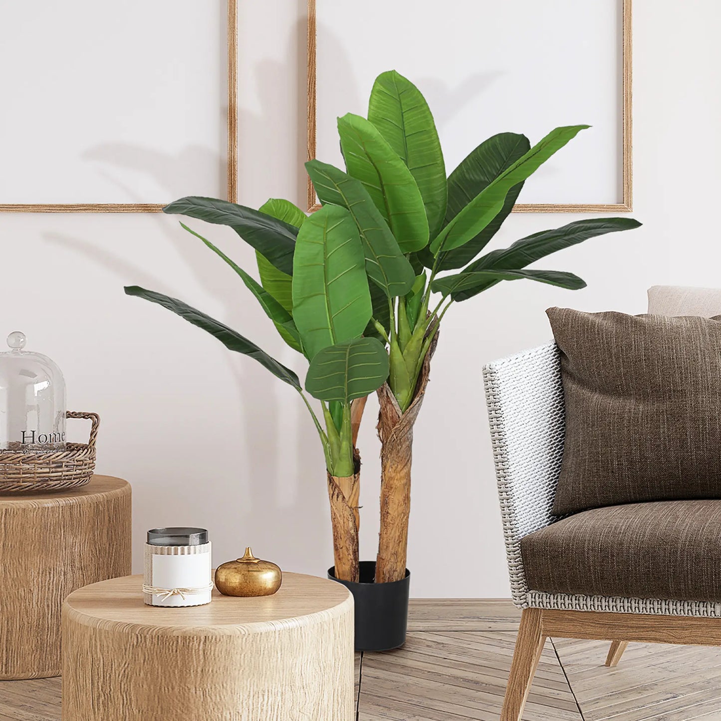 🌿 PLANTA ARTIFICIAL BANANERA 120 CM – REALISMO TROPICAL PARA TU HOGAR
