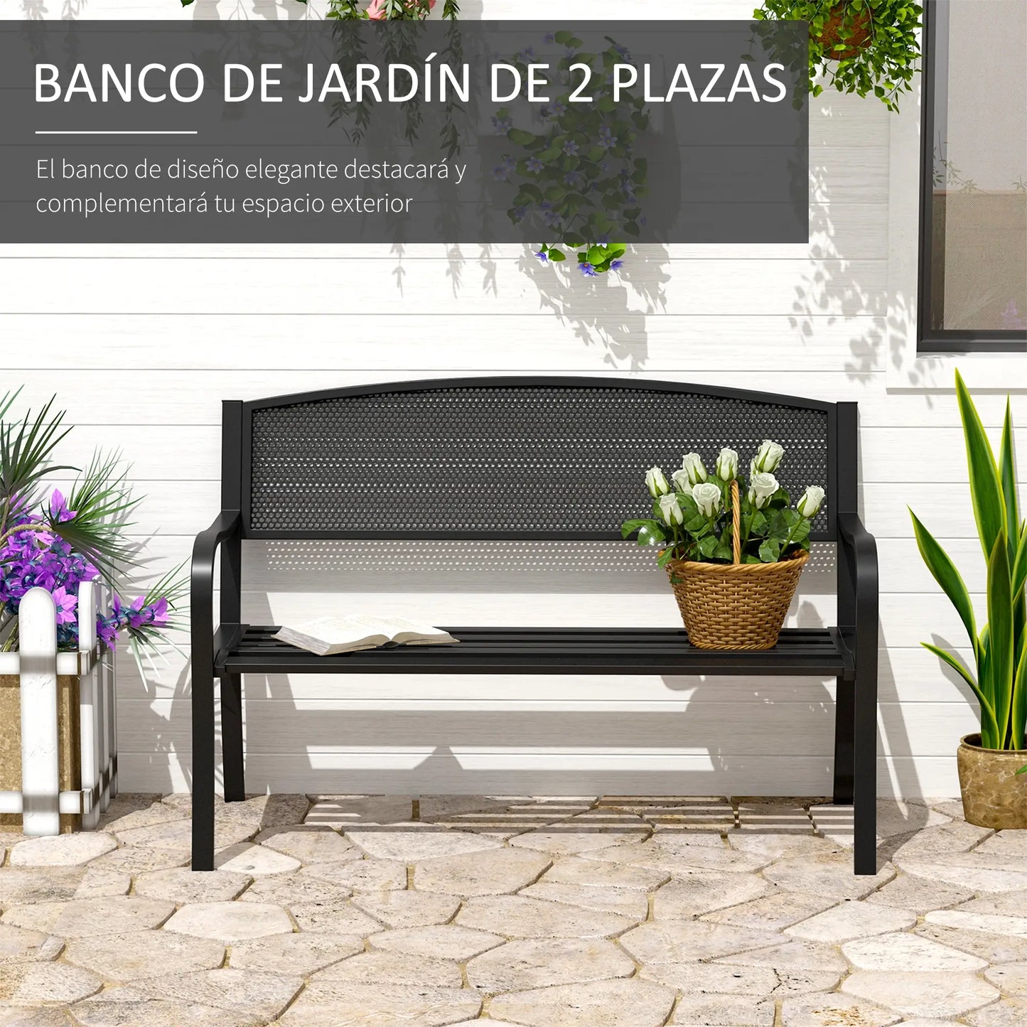 🌿 Banco de Jardín CLASSIC MESH 2 Plazas