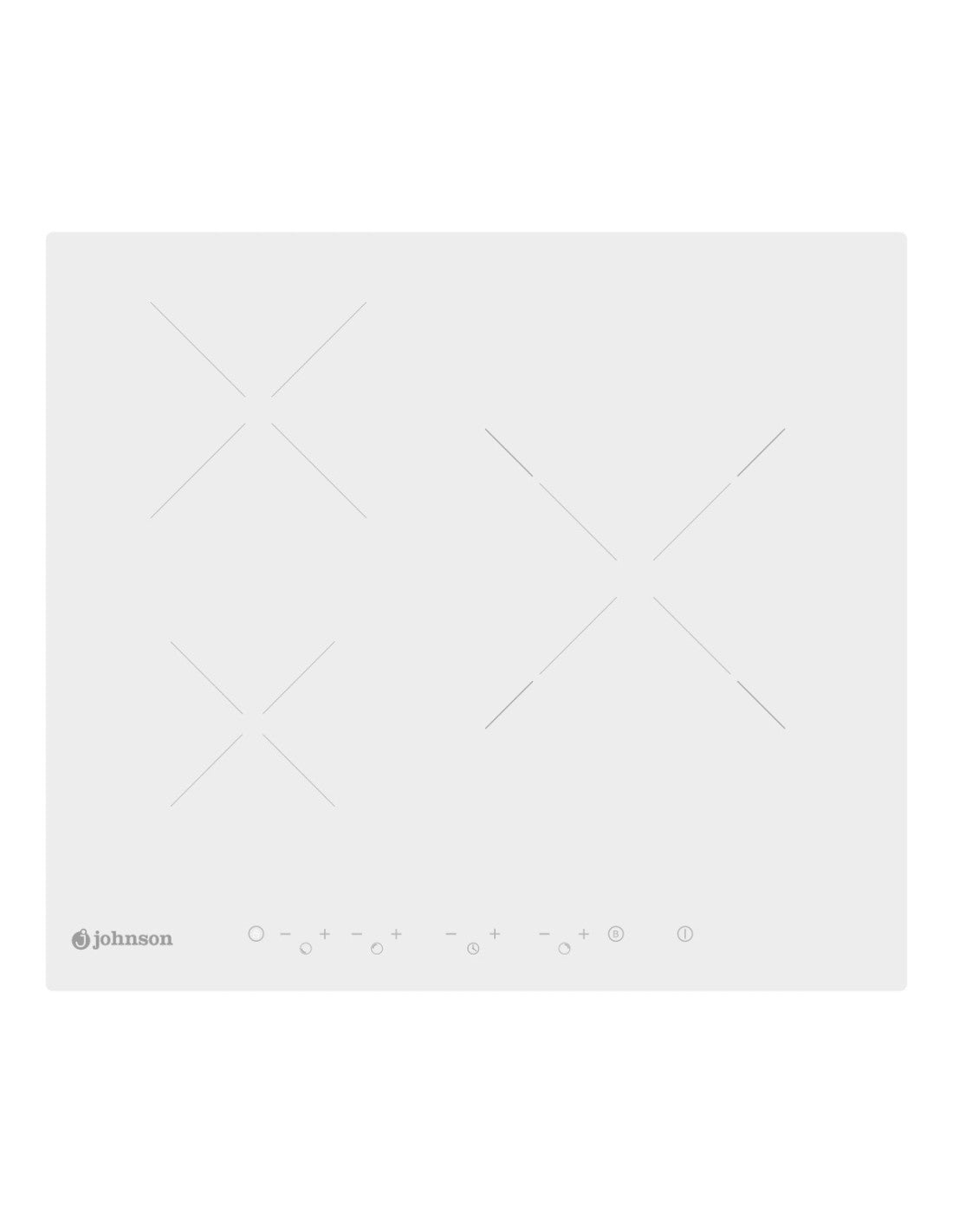 🔥 Placa de Inducción Johnson JINDU3292B Cristal Blanco – 60 cm con 3 Zonas y Booster