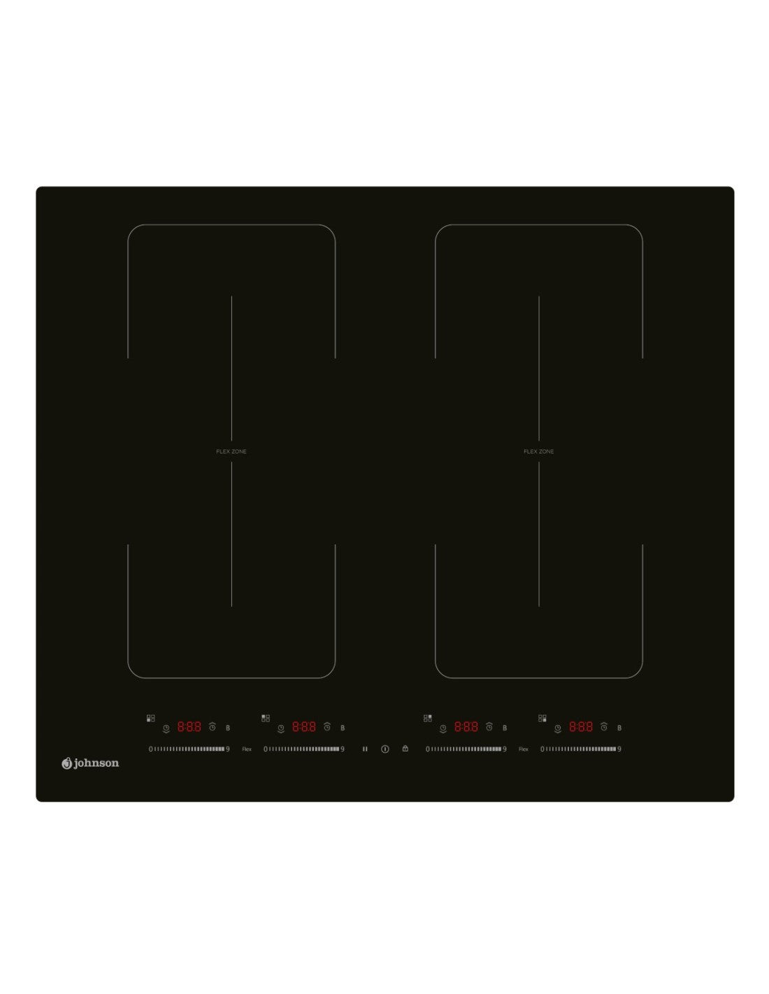 🔥 Placa de Inducción Johnson JINDU600FLEX Flexible Cristal Negro – 60 cm con Zonas Flex y Booster