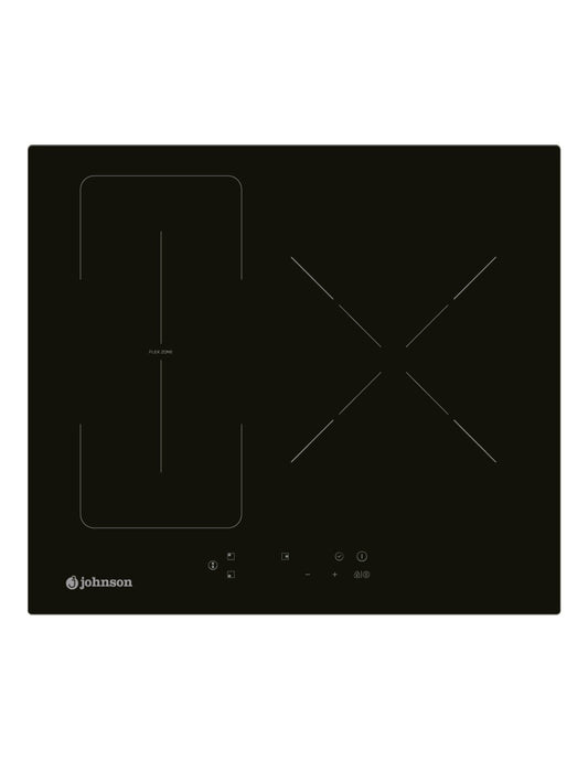 🔥 Placa de Inducción Johnson JINDU332FLEX Flexible Cristal Negro – 60 cm con Zona Flex y Booster