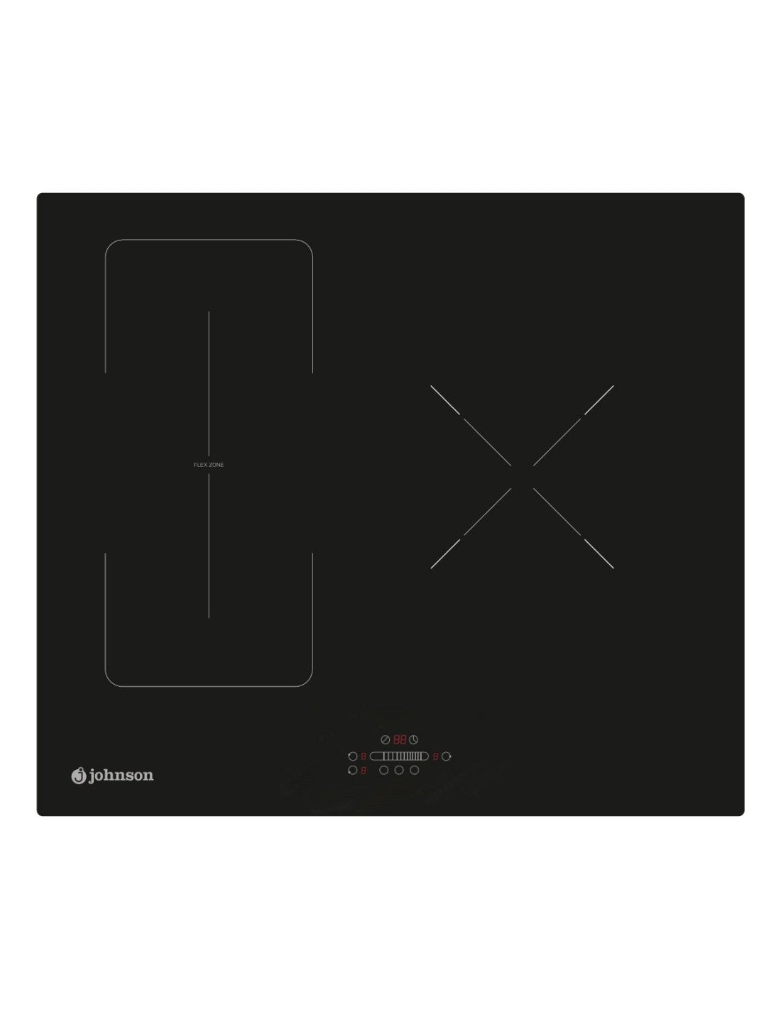 🔥 Placa de Inducción Johnson JINDU329FLEX Flexible Cristal Negro – 60 cm con Zona Flex y Booster