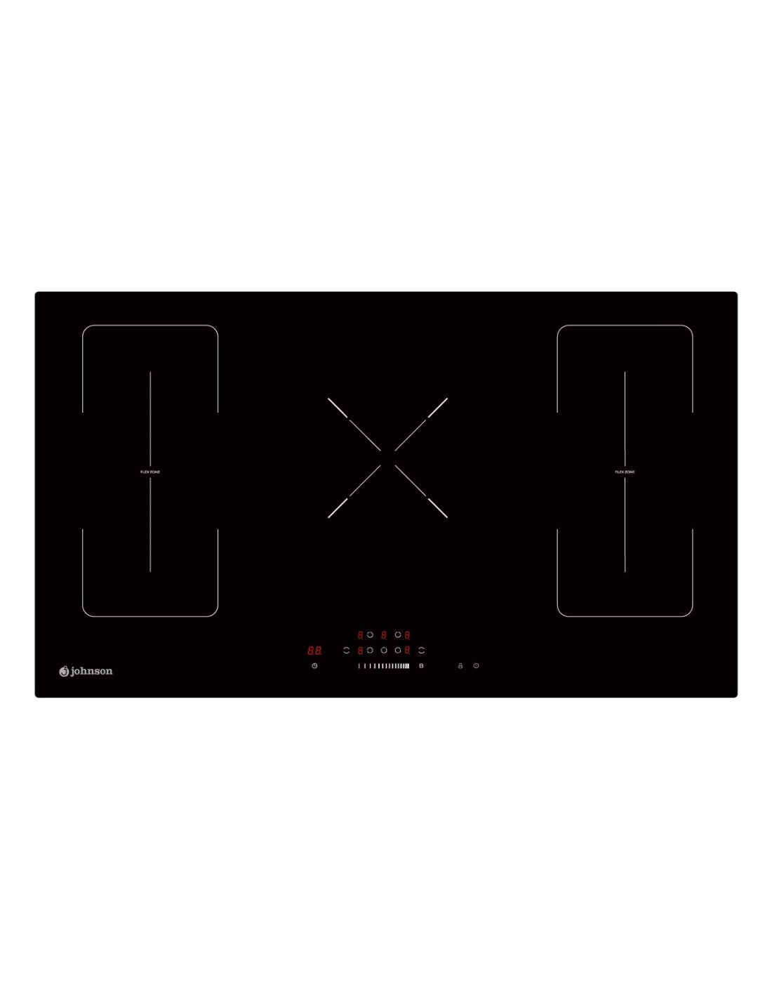🔥 Placa de Inducción Johnson JINDU529FLEX Flexible Cristal Negro – 90 cm con 5 Zonas y Booster