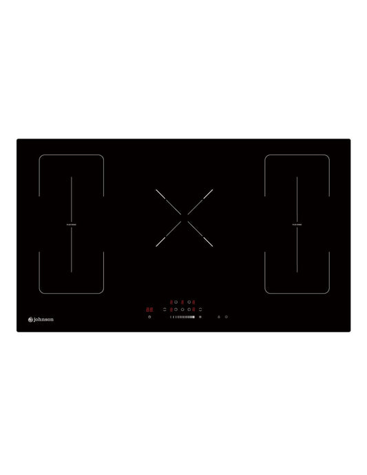 🔥 Placa de Inducción Johnson JINDU529FLEX Flexible Cristal Negro – 90 cm con 5 Zonas y Booster