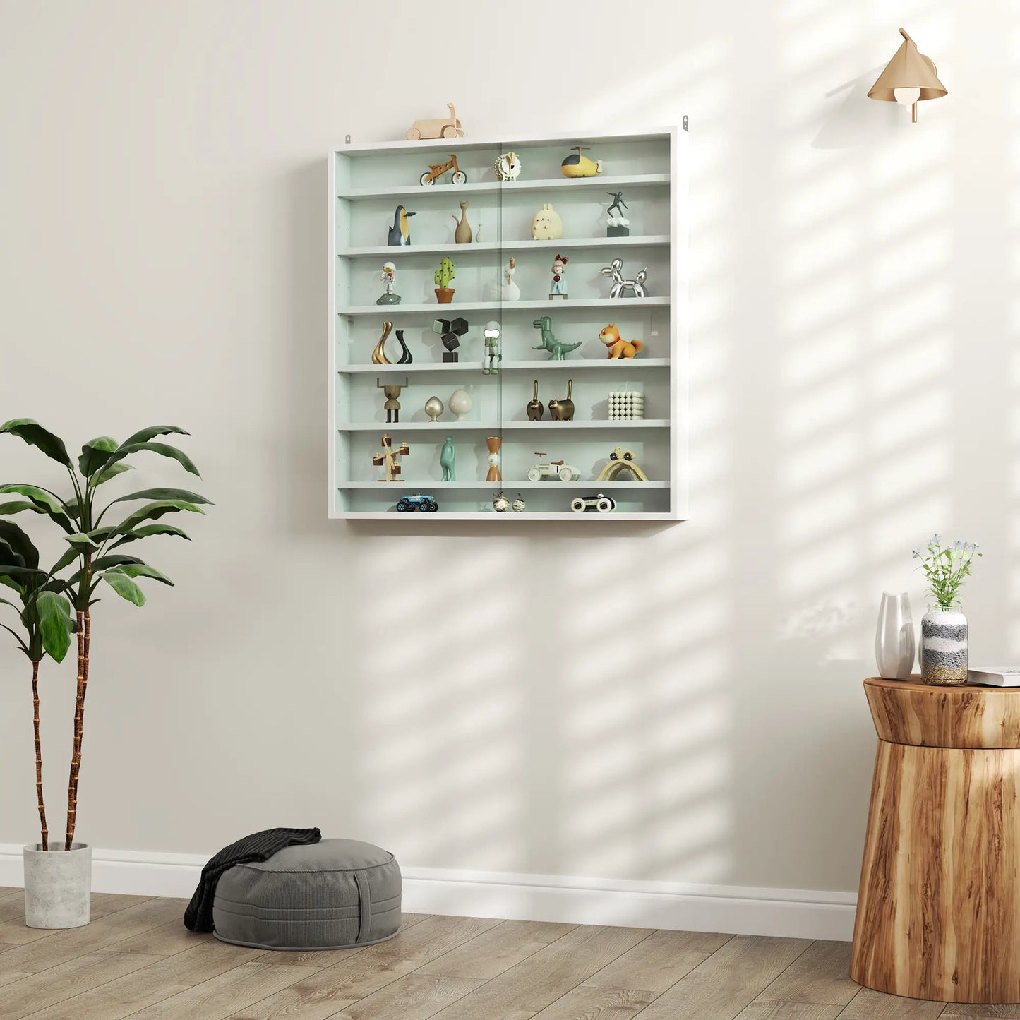 🪟 Vitrina de Pared DISPLAY GLASS XL – 80 cm con Puertas Correderas
