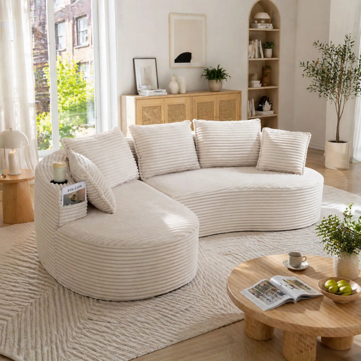 🛋️ BOGESOFA DE PANA – DISEÑO CONFORTABLE, PORTAVASOS Y COJINES