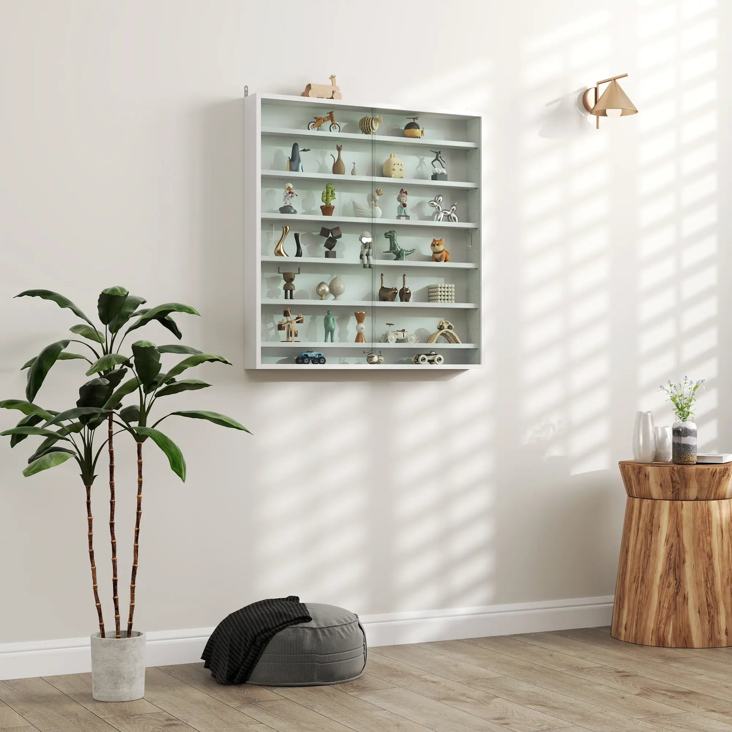 🪟 Vitrina de Pared DISPLAY GLASS XL – 80 cm con Puertas Correderas