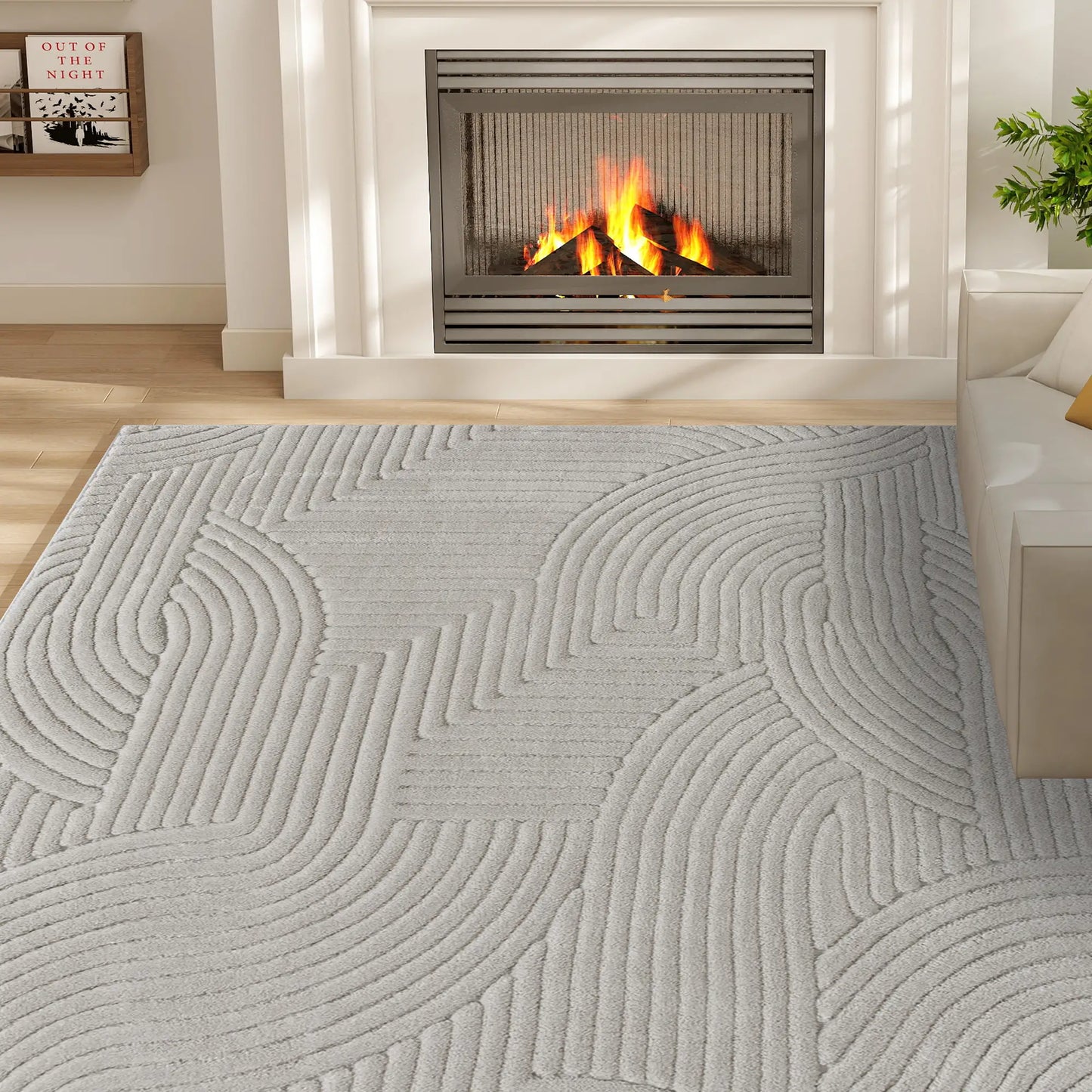 🏡 ALFOMBRA DE SALÓN 230 × 160 CM – DISEÑO MODERNO, PELO CORTO Y BASE ANTIDESLIZANTE