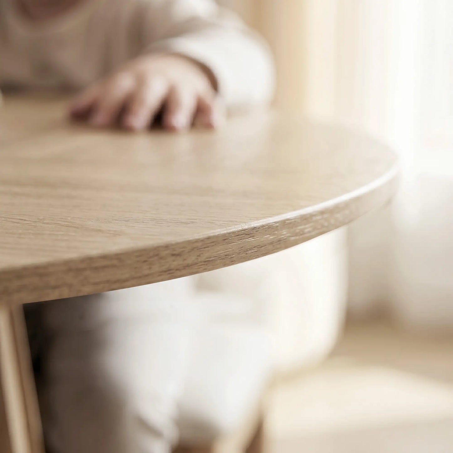 🍽️ Mesa de Comedor Redonda Ø120 cm para 4-6 Personas – Base de Listones – Madera Natural | JAM MUEBLES