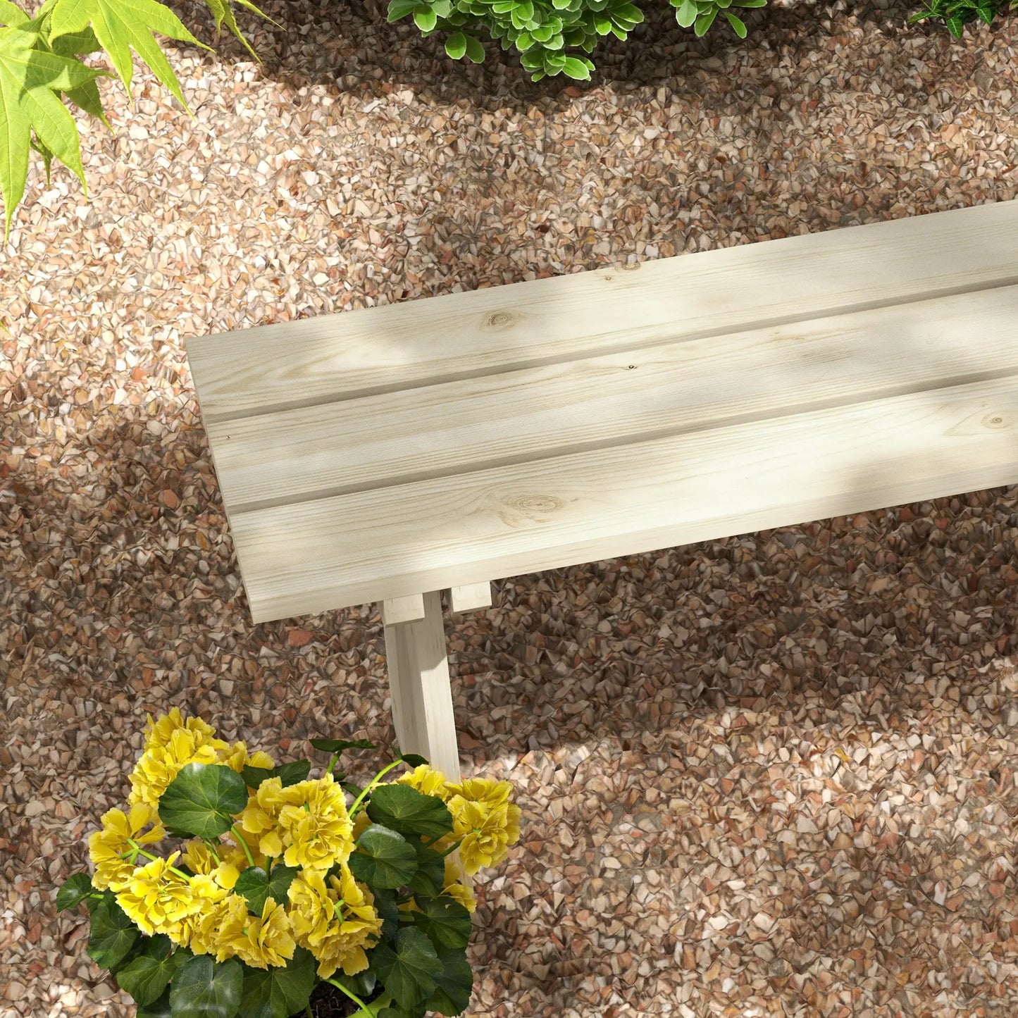 🌿 BANCO DE JARDÍN “MODELO NATURA BASIC” – 2 PLAZAS MADERA NATURAL 130 CM