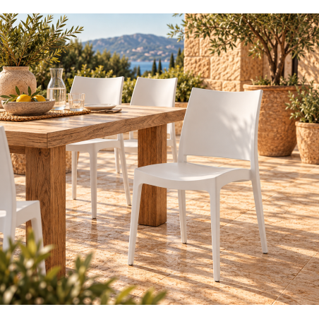 🪑 Silla CAPRI Blanca | Mobiliario Contract
