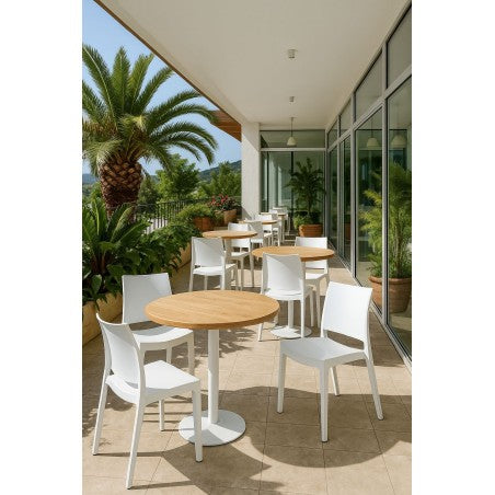 🪑 Silla CAPRI Blanca | Mobiliario Contract