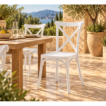 🪑 Silla CORFÚ Blanca | Mobiliario Contract