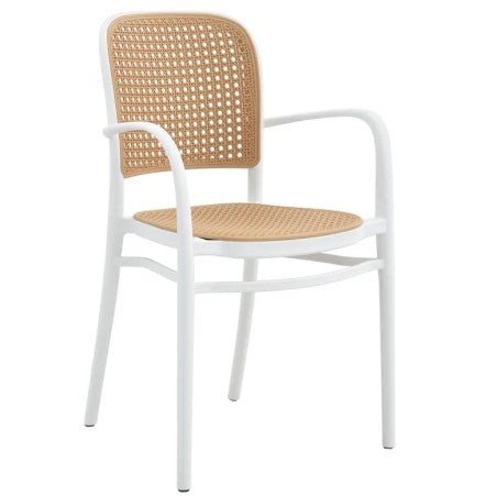 🪑 Sillón FUNCHAL 97 Blanco y Beige | Mobiliario Contract