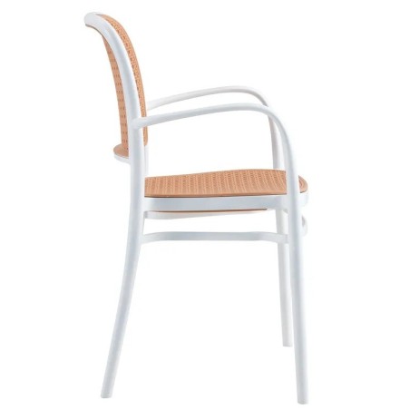 🪑 Sillón FUNCHAL 97 Blanco y Beige | Mobiliario Contract