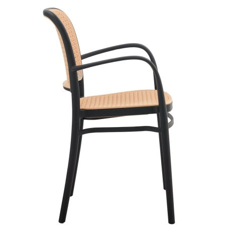 🪑 Sillón FUNCHAL 97 Negro y Beige | Mobiliario Contract