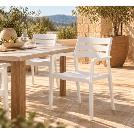 🪑 Sillón MADEIRA Blanco | Mobiliario Contract