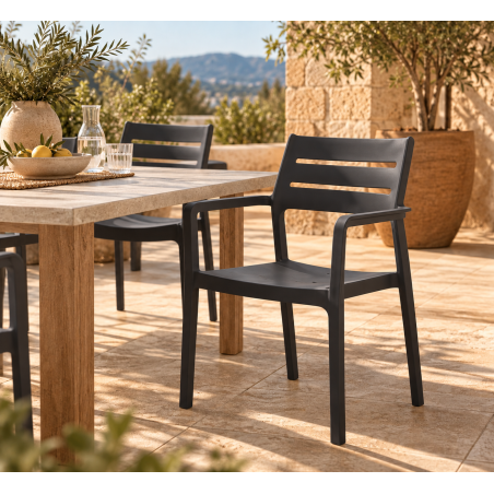 🪑 Sillón MADEIRA Negro | Mobiliario Contract