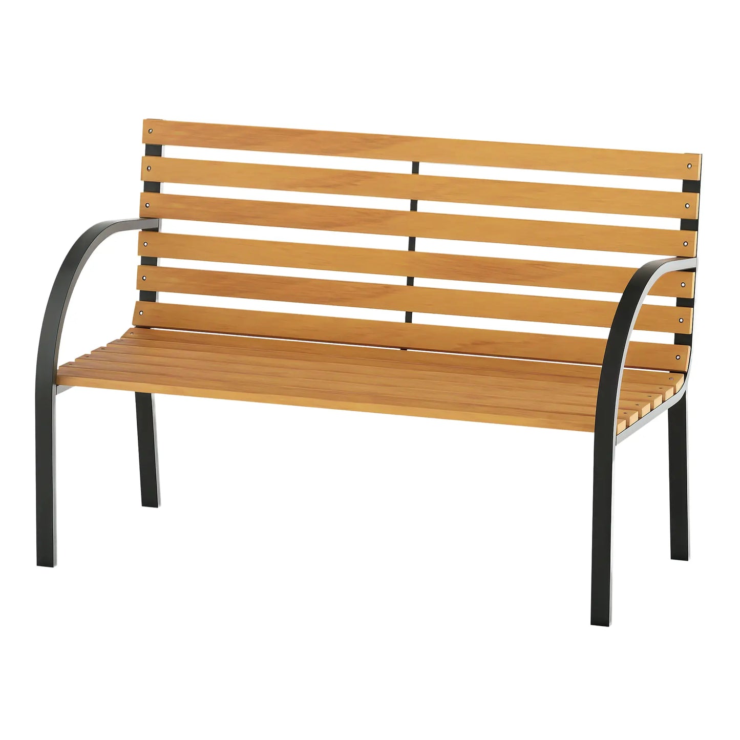 🌿 Banco de Jardín Modelo Wood Steel Balance 2 Plazas Madera y Acero