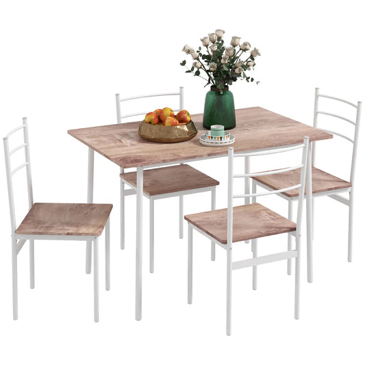 🍽️ Conjunto de Comedor NORDIC PLUS 110 cm – Mesa + 4 Sillas