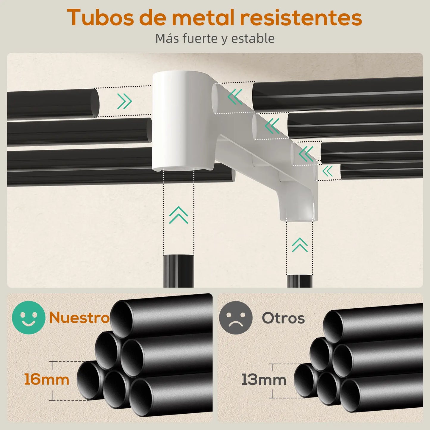 👕 ARMARIO ABIERTO PARA ROPA 182 CM CON 8 ESTANTES Y 3 BARRAS – GRIS CLARO