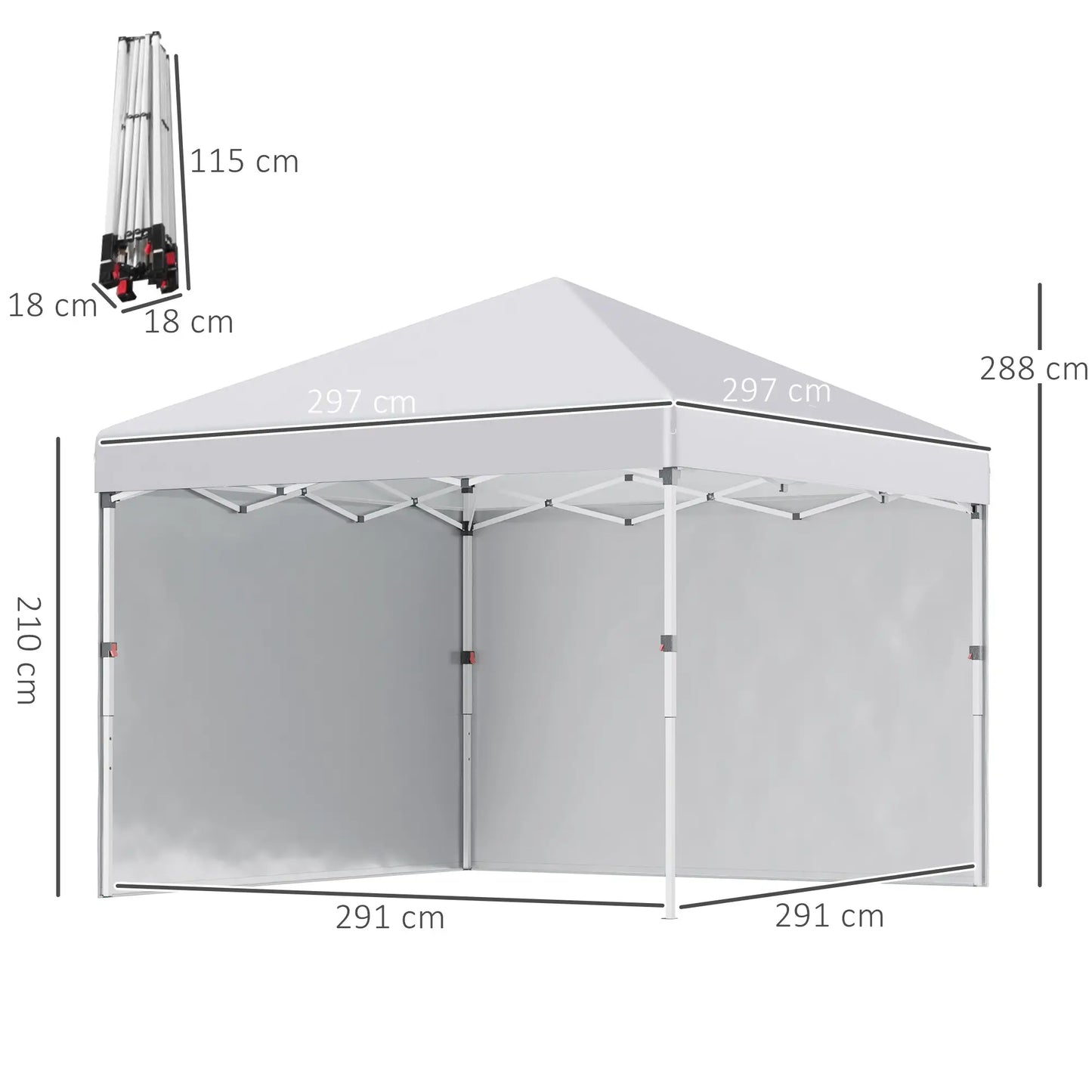 ⛺ CARPA PLEGABLE “EVENTIA” 3x3m – POP-UP, AJUSTABLE Y PORTÁTIL