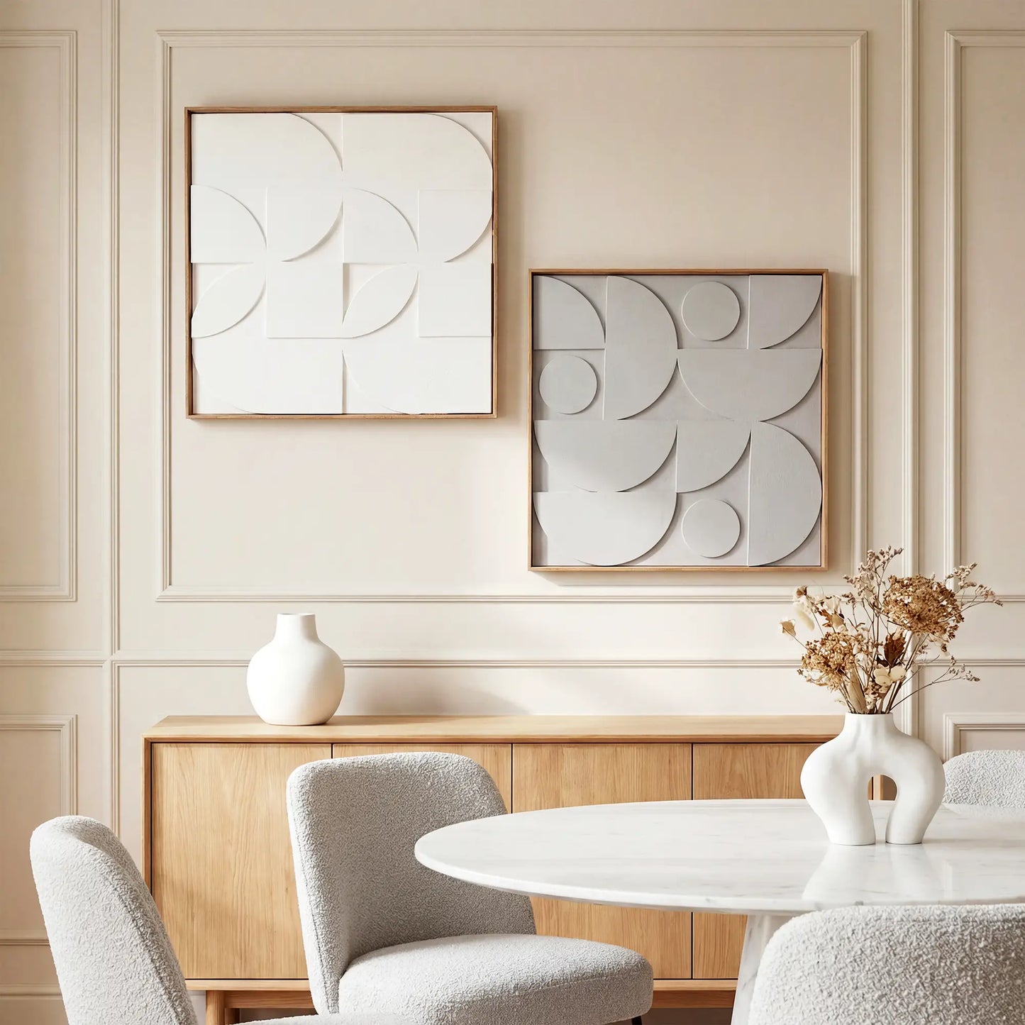 🖼️ CUADROS DECORATIVOS 3D DE PARED – SET DE 2 CUADROS MODERNOS 80 × 80 CM PARA SALÓN, DORMITORIO Y RECIBIDOR
