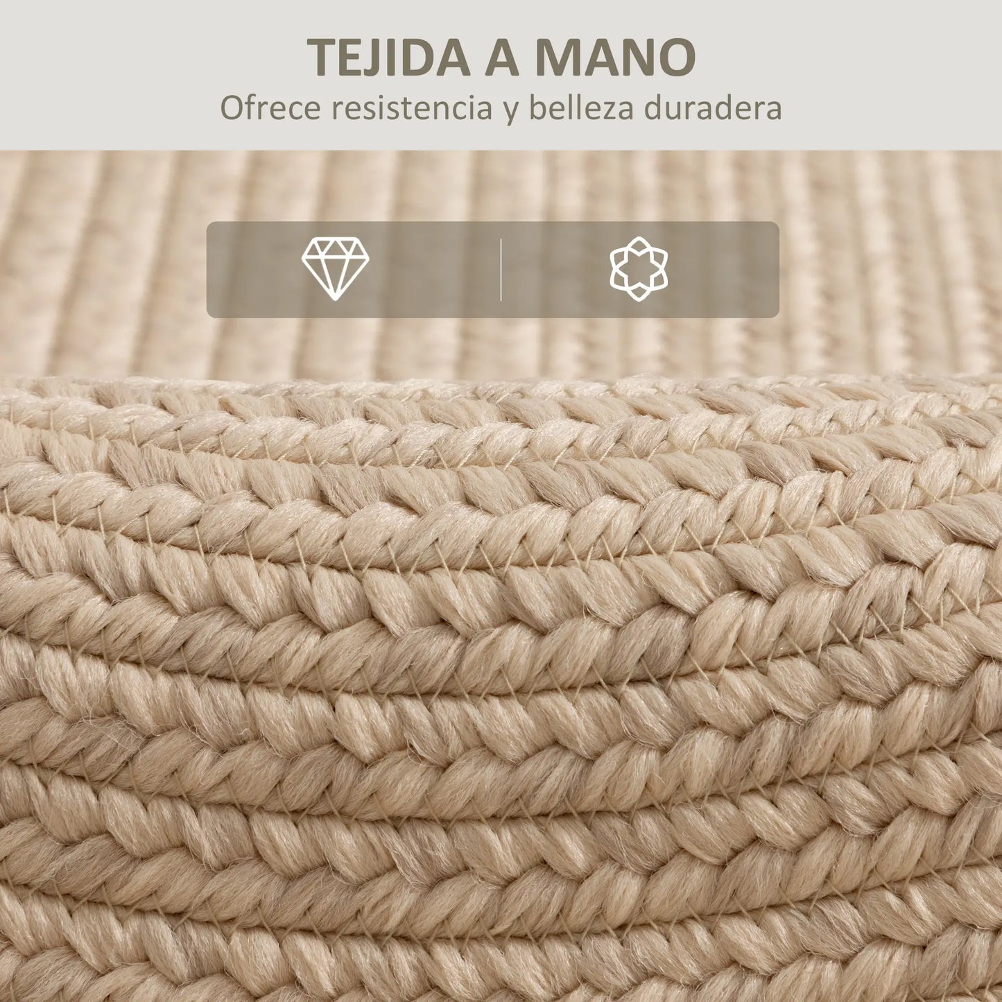 🏡 ALFOMBRA OVALADA LAVABLE 170 × 120 CM – ESTILO RÚSTICO, SUAVIDAD Y FÁCIL MANTENIMIENTO