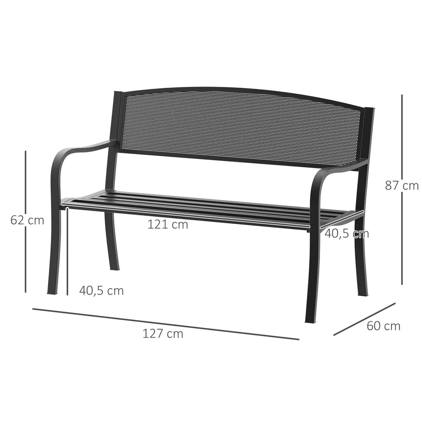🌿 Banco de Jardín CLASSIC MESH 2 Plazas