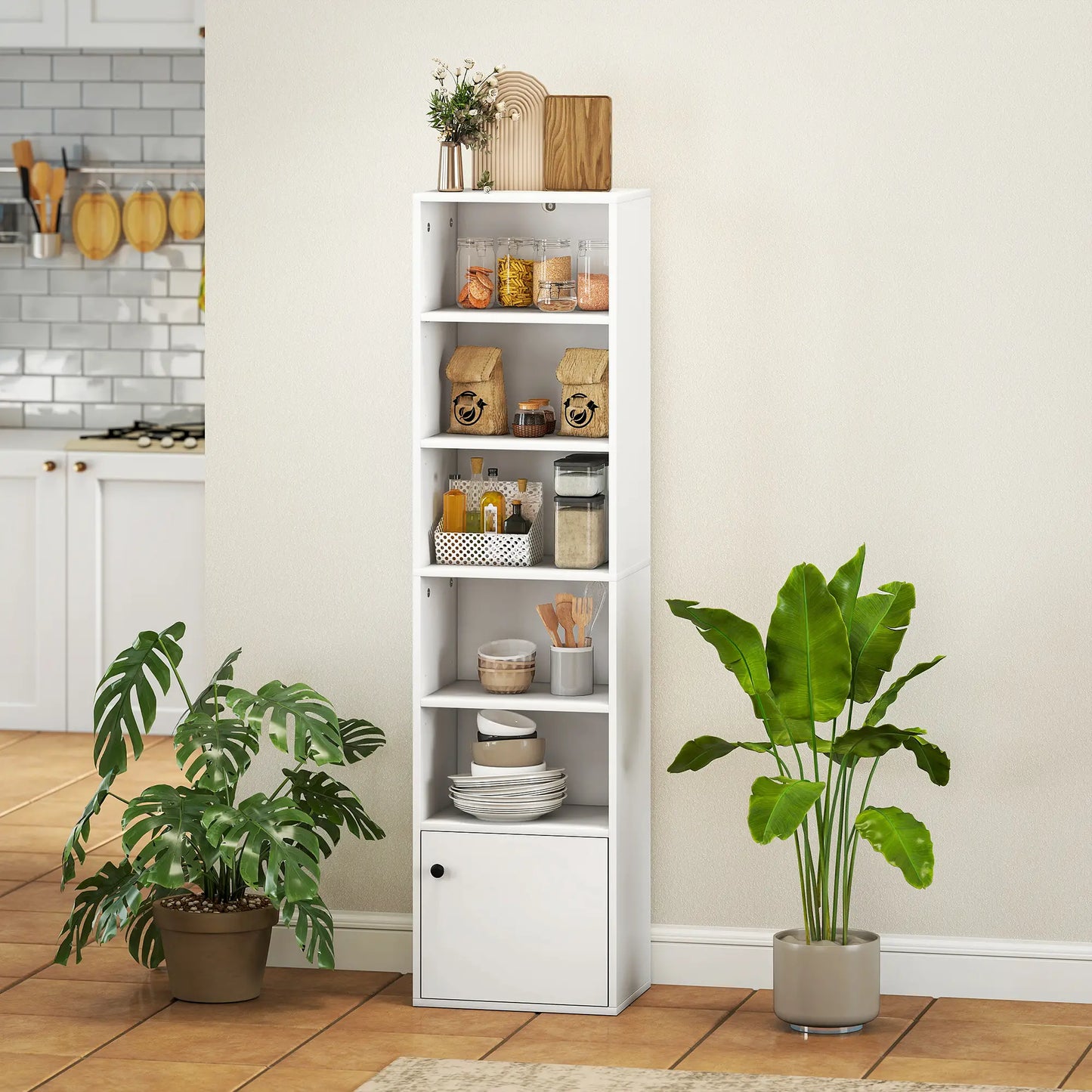 📚 Librería VERTICAL PLUS – 5 Niveles con Puerta