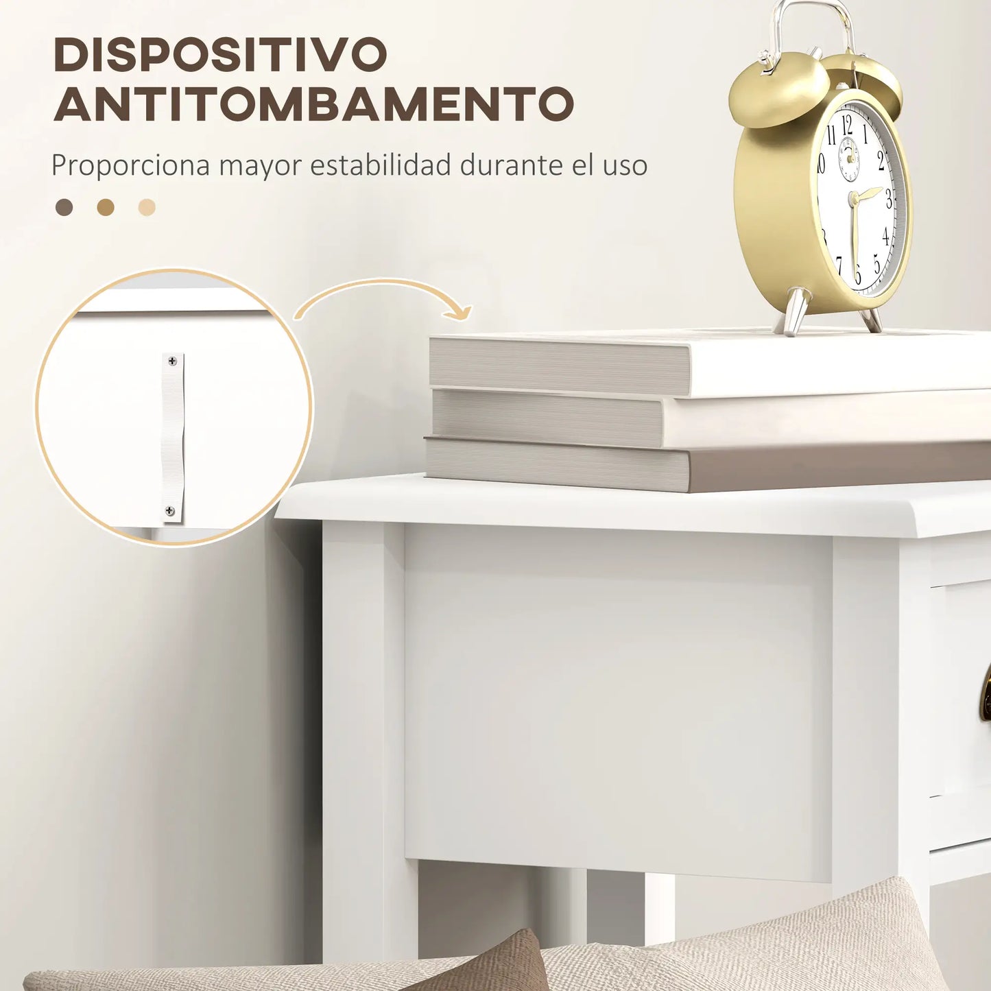 🤍 Pack 2 Mesas Auxiliares WHITE HOME – Con Cajón