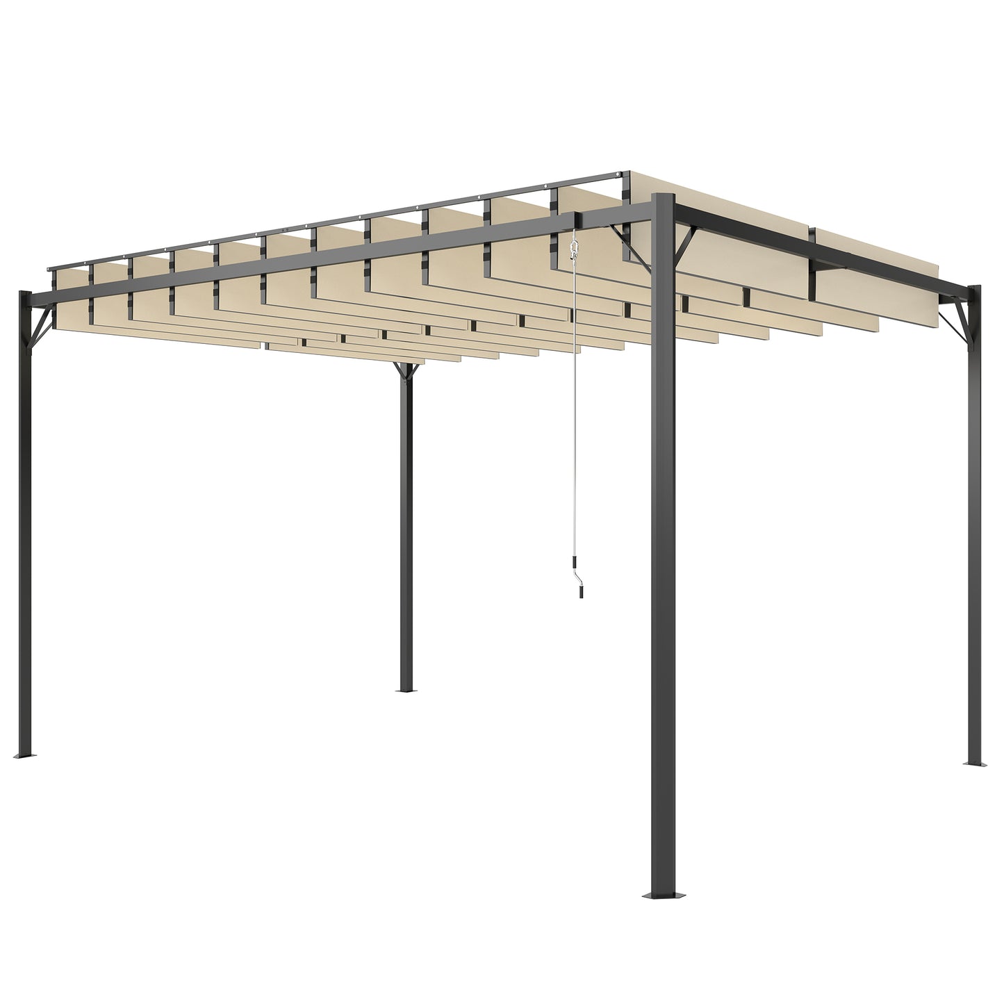 🌿 Pérgola VENTO 3x4 m Techo Ajustable Crema