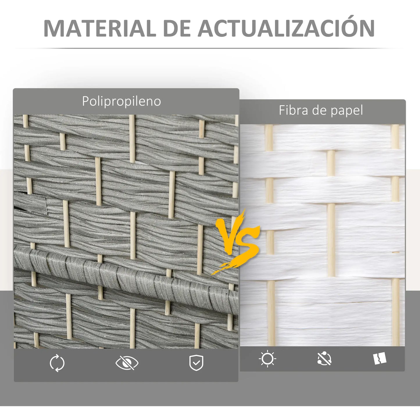 🚪 BIOMBO SEPARADOR DE AMBIENTES PLEGABLE 3 PANELES 135x180 CM – PRIVACIDAD Y ESTILO PARA TU HOGAR