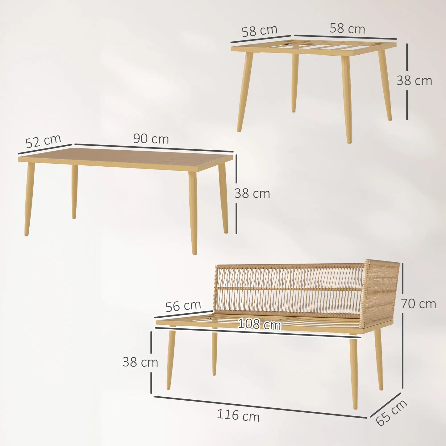 🌿 CONJUNTO DE JARDÍN MODULAR 5 PLAZAS BARATO “BOHORIA” – SOFÁ EN L + MESA RATÁN